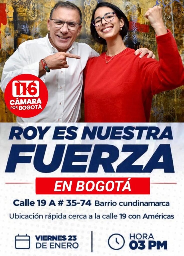 Karina Rincón, #116.
La candidata de Roy para Bogotá.
Nuestra Fuerza ya está en marcha.